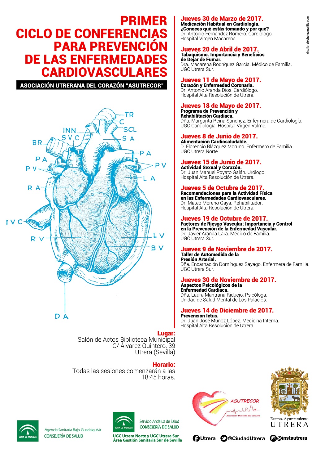 Cartel ciclo conferencias enfermedades cardiovasculares